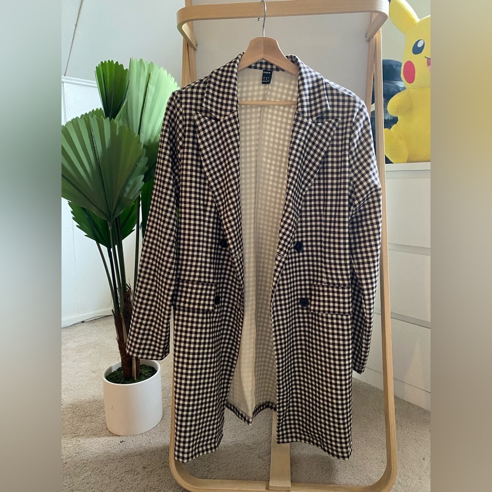 NWOT SHEIN Checkered Blazer